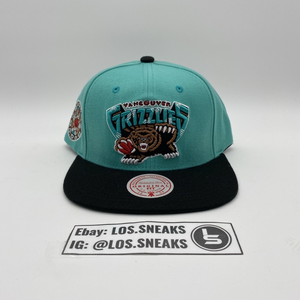 Vancouver Grizzlies Hat Cap SnapBack Turquoise Black NBA Basketball MitchellNess